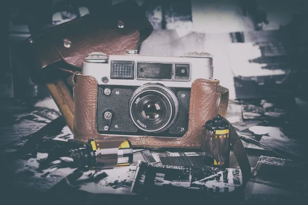 Vintage film cameras — Stock Photo, Image