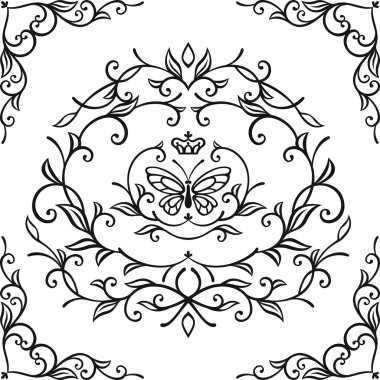 süslü vintage etiketleri