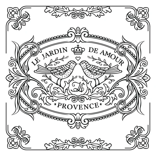 Ornate Vintage Labels — Stock Vector