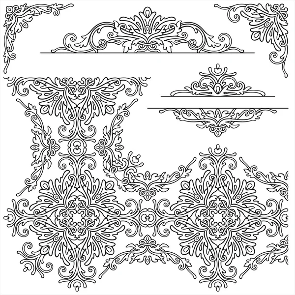 Ornate vintage elements — Stock Vector