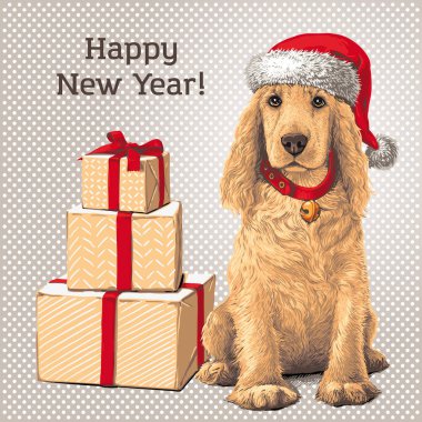 Köpek oturma yanında hediye