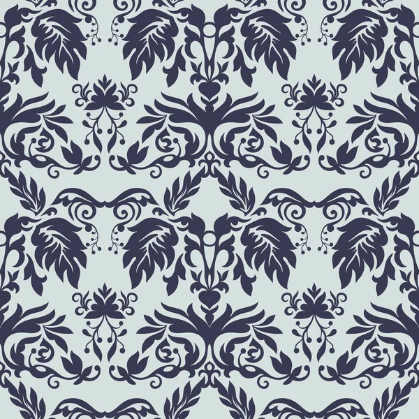 Design de padrão de Damasco vetorial, fundo ornamental real — Vetor de Stock