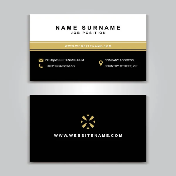 Business Vector Card Design creativo, campioni anteriori e posteriori — Vettoriale Stock