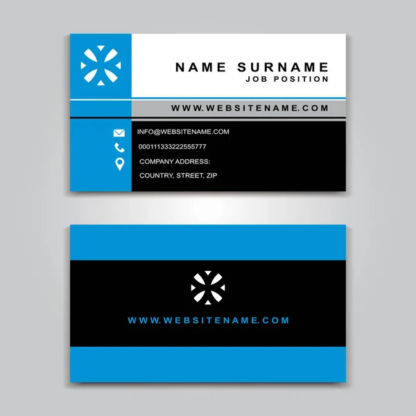 Business Vector Card creative Design, front and back samples — Stock Vector