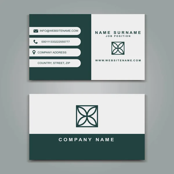 Vector Business Card creative Design, Modern trend style, front and back samples — Stock Vector