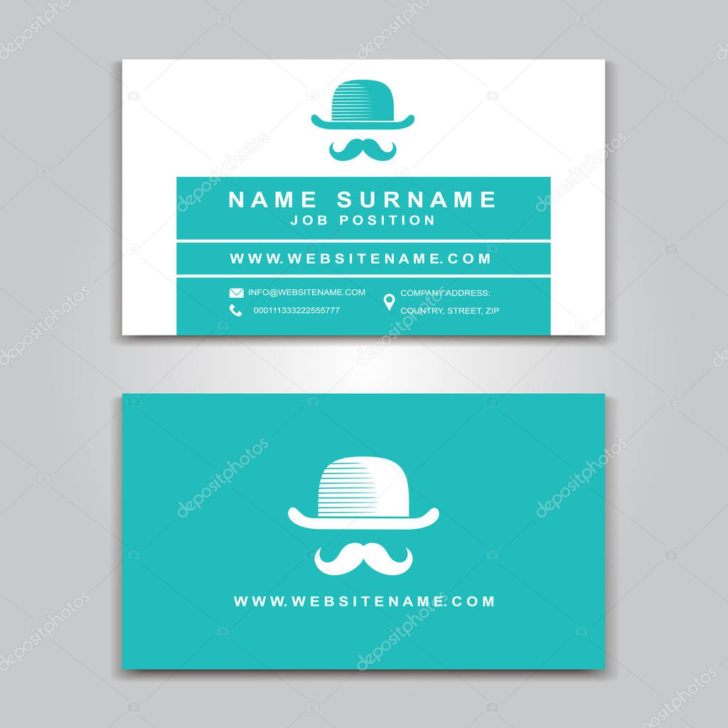 Vector Business Card creative Design, Modern trend style, front and back samples