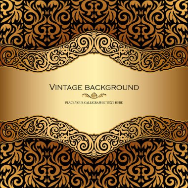 Antika arka plan, lüks süs şablon tasarımı için