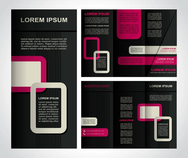 Modern tarzda broşür şablonu tasarımı ile yeni tasarım yaratıcı öğeleri — Stok Vektör
