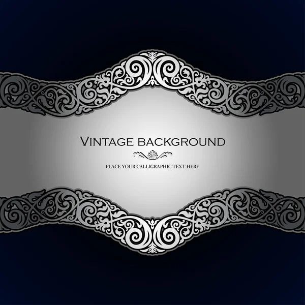 Vintage-Hintergrund, Luxus-Ornamentmuster Vorlage für Design — Stockvektor