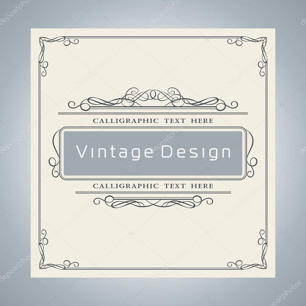 Vector Creative Card Template Design, Luxury Vintage and Retro Invite