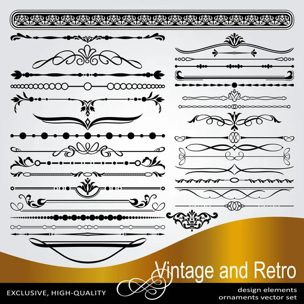 Vector Creative Design Elements, Luxury Vintage Ornaments, decorative backgrounds — Stock Vector