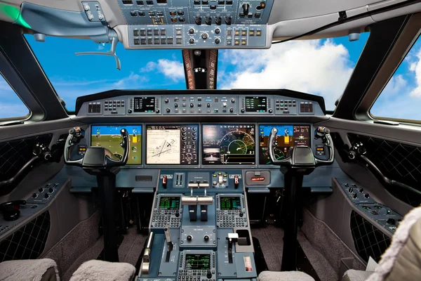 Das Cockpit des Flugzeugs — Stockfoto