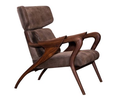 Kahverengi deri koltuk