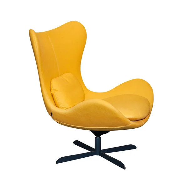 Крутящийся желтый стул — стоковое фото