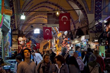 Grand'ın Bazaarı görünümü, Istanbul, Türkiye