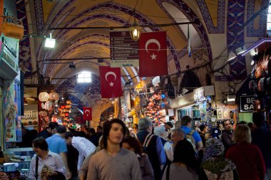 Grand'ın Bazaarı görünümü, Istanbul, Türkiye