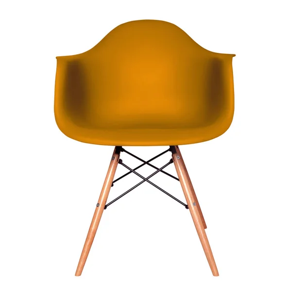 Modern Brun stol pall isolerade — Stockfoto