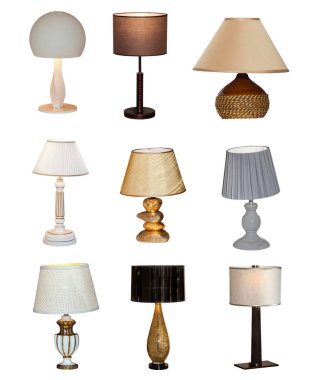 Farklı Masa lambaları kolaj