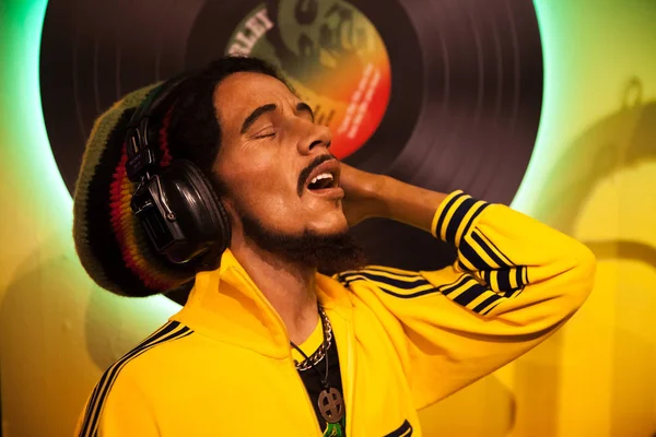 Balmumu şekil Bob Marley şarkıcı, Madame Tussauds balmumu müzesine Amsterdam, Hollanda