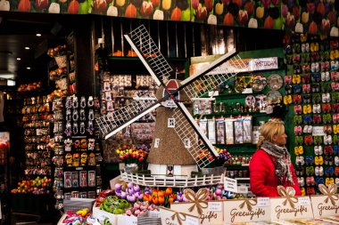 Hatıra Eşyası Amsterdam city, Hollanda çiçek pazarı üzerinde