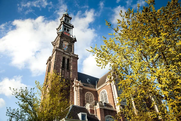 Iglesia de Westerkerk en Amsterdam, Países Bajos —  Fotos de Stock