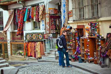 El yapımı halılar üzerinde açık piyasa çarşı Istanbul, Turley '