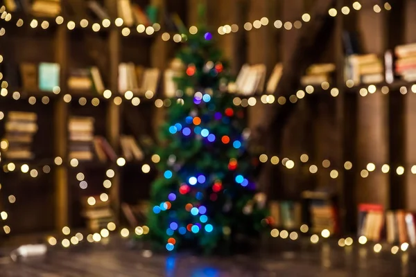 Defocused bokeh christmas background — Stock Photo, Image