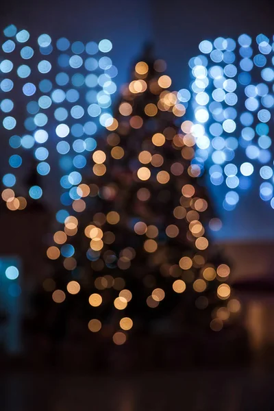 Abstract bokeh lights christmas background — Stock Photo, Image