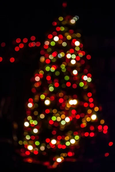 Bokeh ışıkları Noel arka plan — Stok fotoğraf