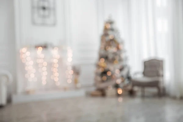 Interior de Natal branco clássico — Fotografia de Stock