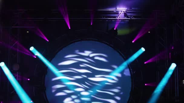 Luzes coloridas de palco — Vídeo de Stock