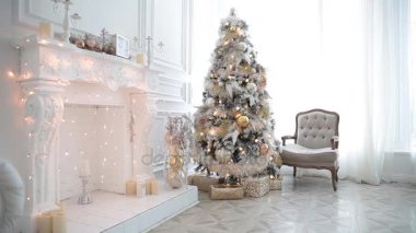 Beyaz klasik Noel ve yeni yıl iç