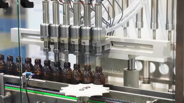 In-Line Filler machine — Stockvideo