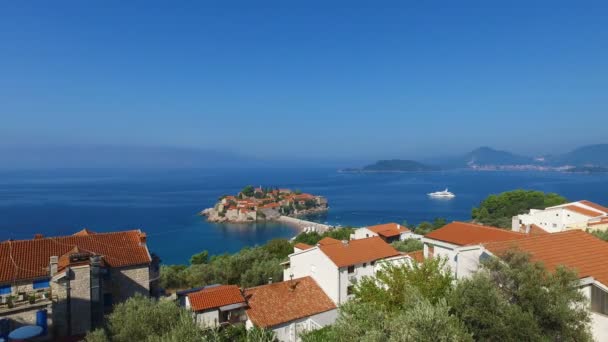 Isla de Sveti Stefan, Montenegro — Vídeos de Stock