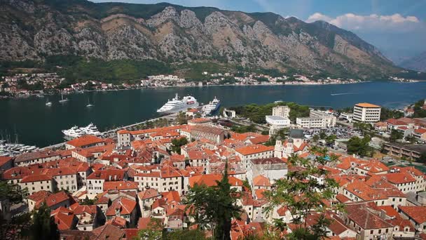 Kotor Bucht in Montenegro — Stockvideo