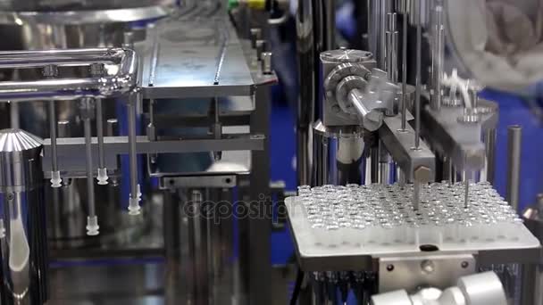 Pharmaceutical equipment, filling machine — Stock Video