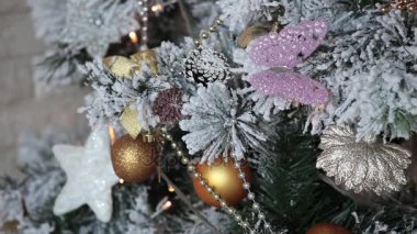 Yeni yıl ağacı ve Noel arka plan