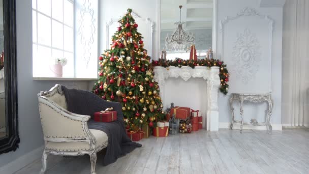 Jul och nyår inredning — Stockvideo