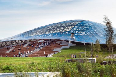 Filarmoni Yeni Zaryadye Park, Moskova, Rusya Red Square yakınındaki Şehir Parkı
