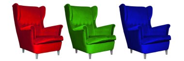 Kırmızı, yeşil ve mavi sandalye, Rgb modeli