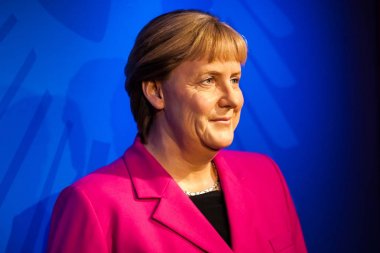Angela Merkel, Amsterdam, Hollanda Madame Tussauds balmumu müzesine balmumu rakam