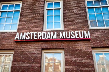 Amsterdam Müzesi işareti duvardaki, Hollanda