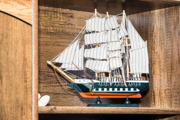 Дерев'яна модель судна — стокове фото