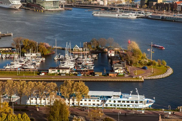 Yach 港口在阿姆斯特丹 — 图库照片