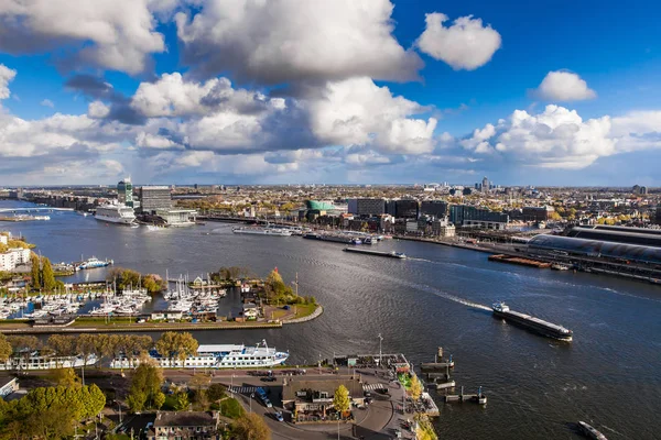 Вид с воздуха на Амстердам, Голландия — стоковое фото