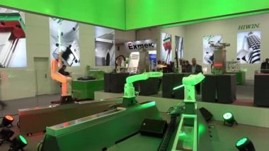 Yıldız savaşları robotik Messe Hannover, Almanya'nın adil kürsüye Hiwin mücadele