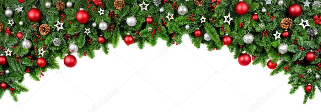 Wide bow shaped Christmas border