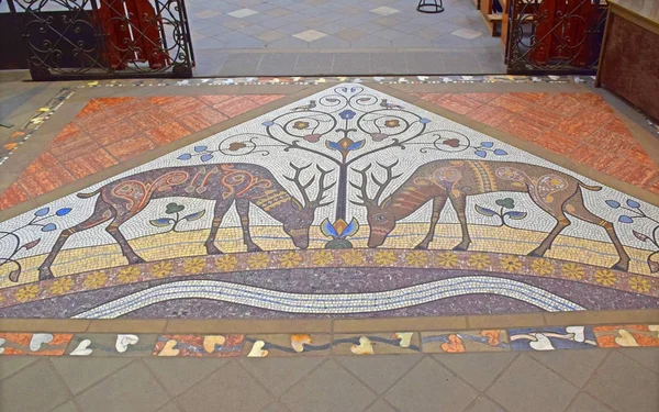 Mosaic on the floor of the Church of Our Lady of Capitoline — Stock Photo, Image