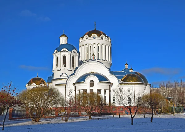 Oroszország Moszkva Január 2018 Déli Bejáratánál Templom Moszkva Mindenszentek Épült — Stock Fotó