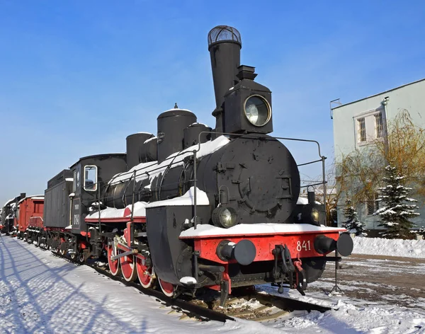 Moscou Rússia Janeiro 2018 Vista Lado Locomotiva 841 Foi Construído — Fotografia de Stock